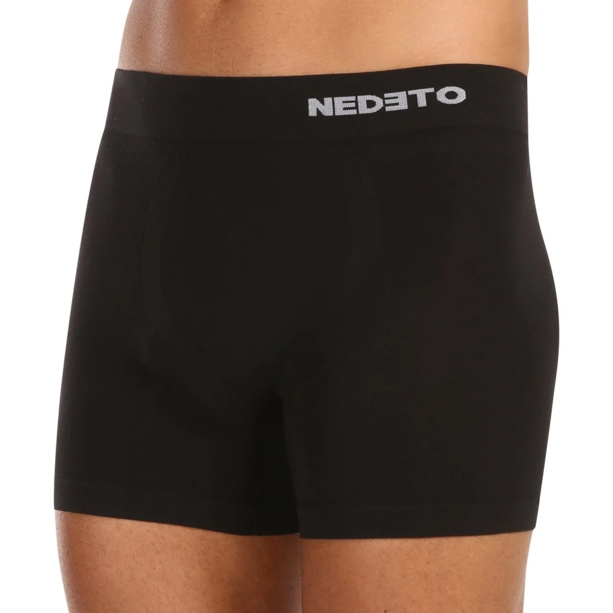 Nedeto Pánské boxerky bezešvé bambusové černé (NDTB001S) XXL