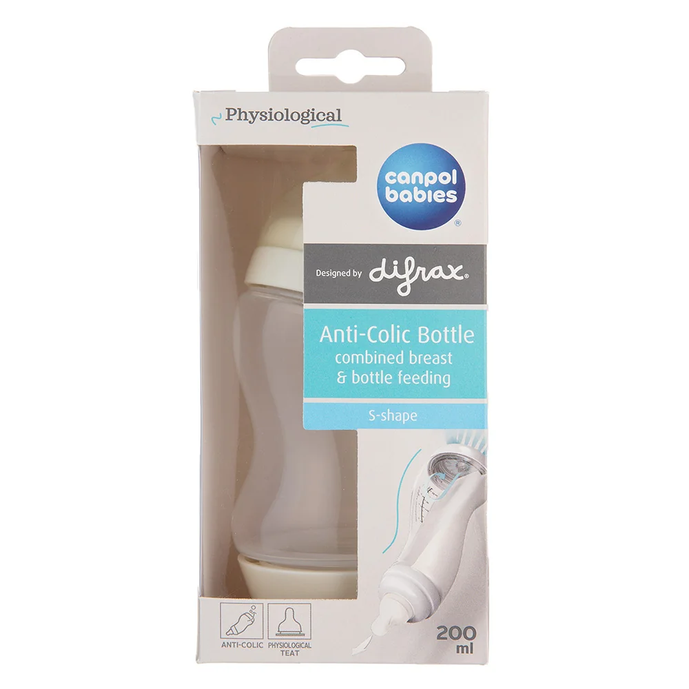 Canpol babies Anti-Colic S-Shape Lahev širokohrdlá 0m+ 200 ml