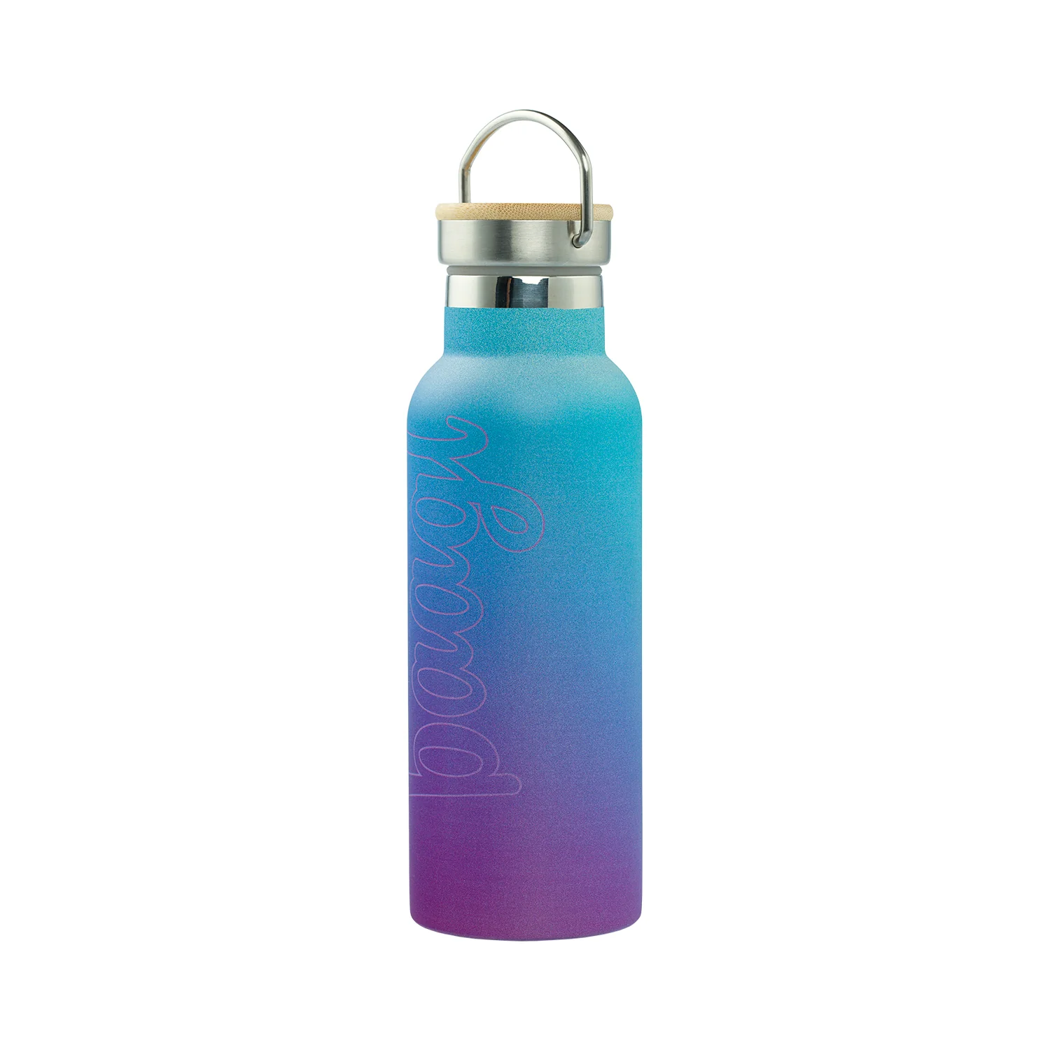 Baagl Termoláhev s bambusovým víčkem Gradient modro-fialová, 500 ml