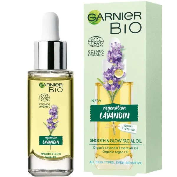 Garnier BIO Pleťový olej s levandulovým esenciálním olejem a arganovým olejem 30 ml