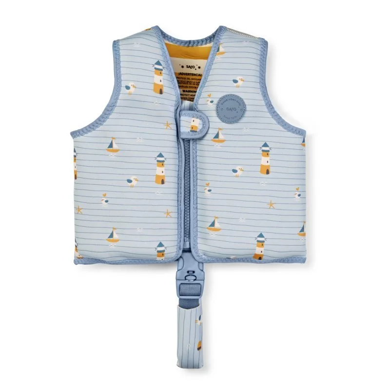Saro Baby plavecká neoprenová vesta s UV ochranou (3-6r) Navy Hugs