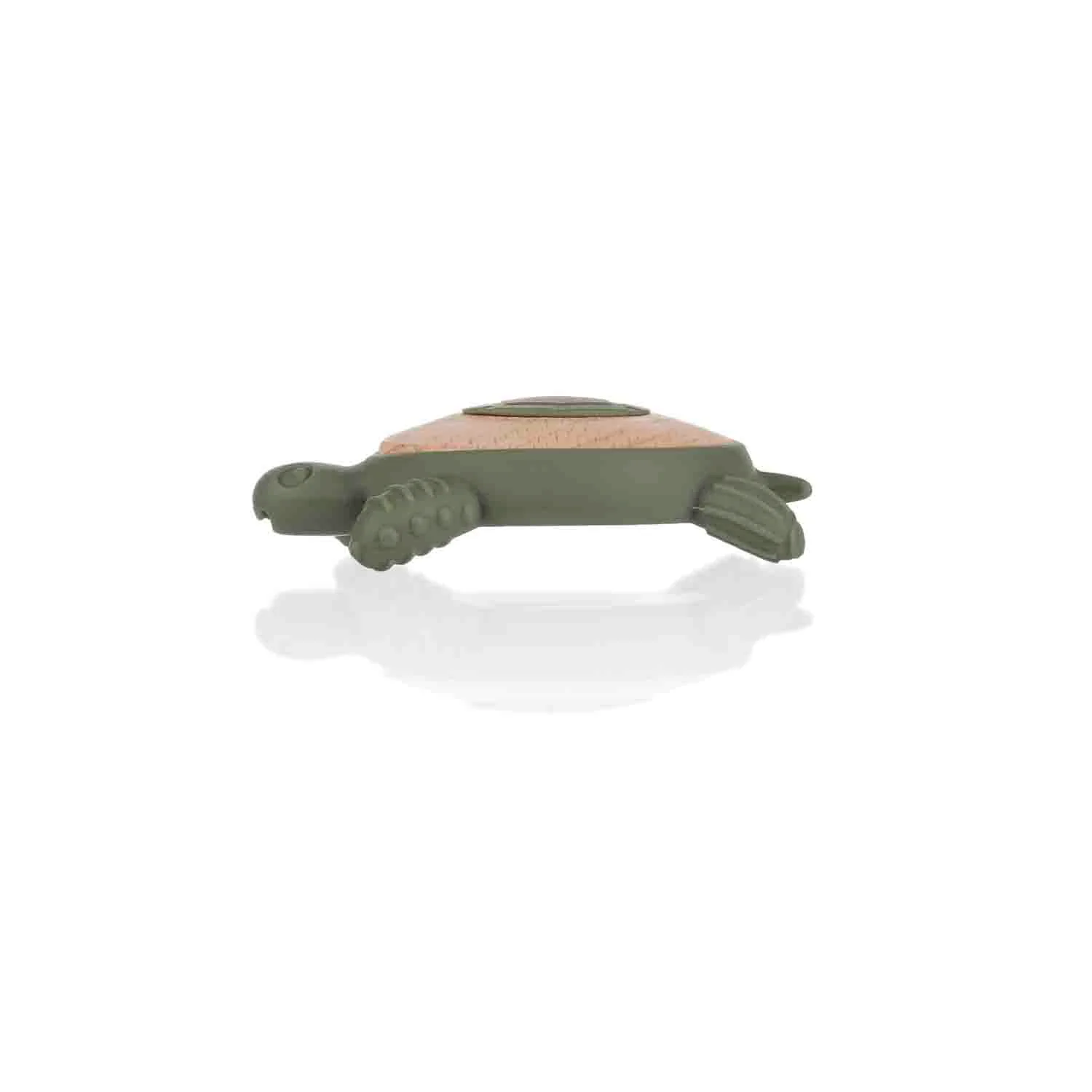 Zopa Silikonové dřevěné kousátko Turtle, Forest Green 3