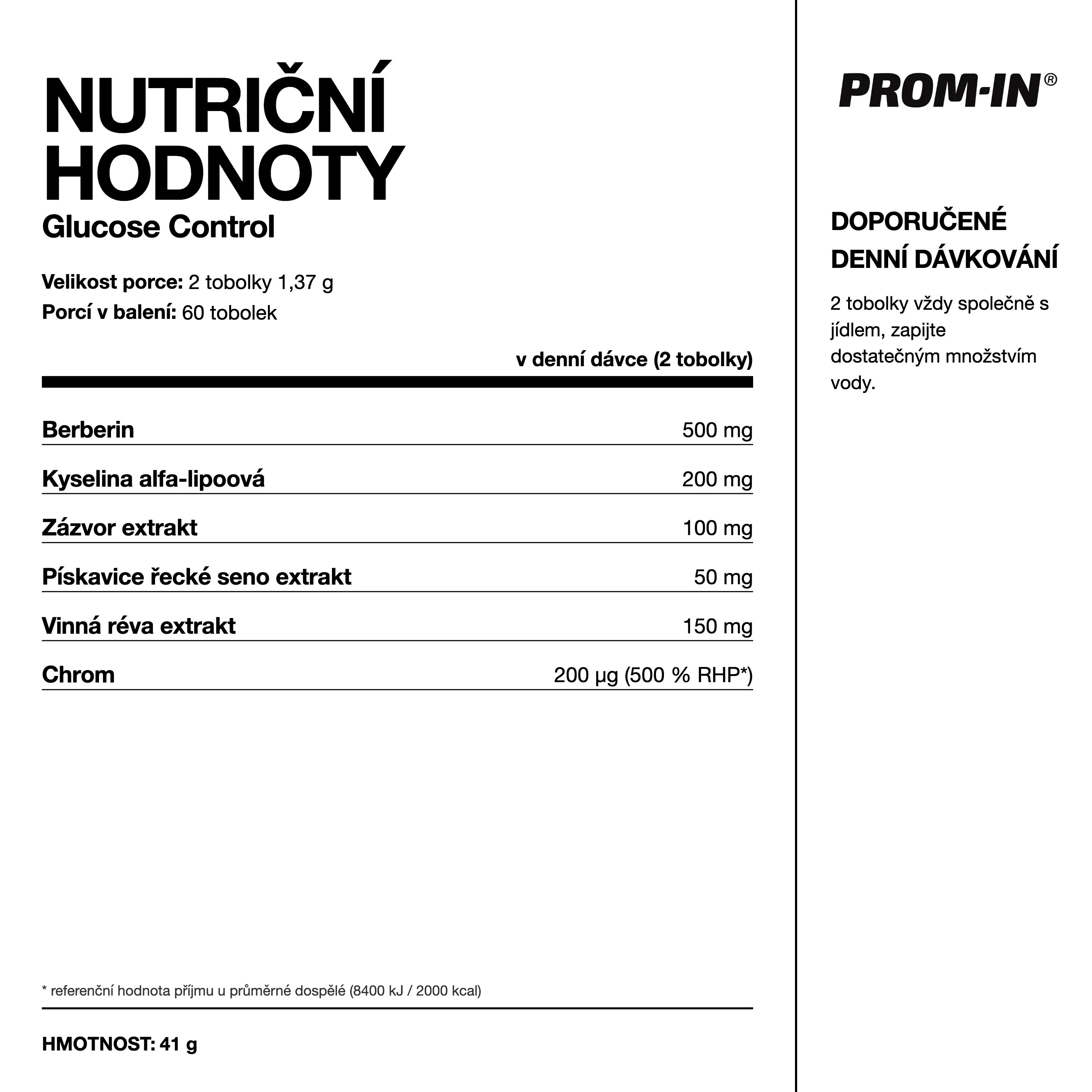 PROM-IN Glucose Control 60 kapslí