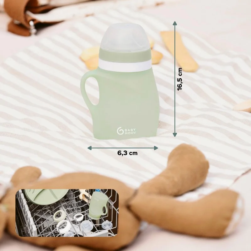 Babymoov silikonová láhev 150ml Green 