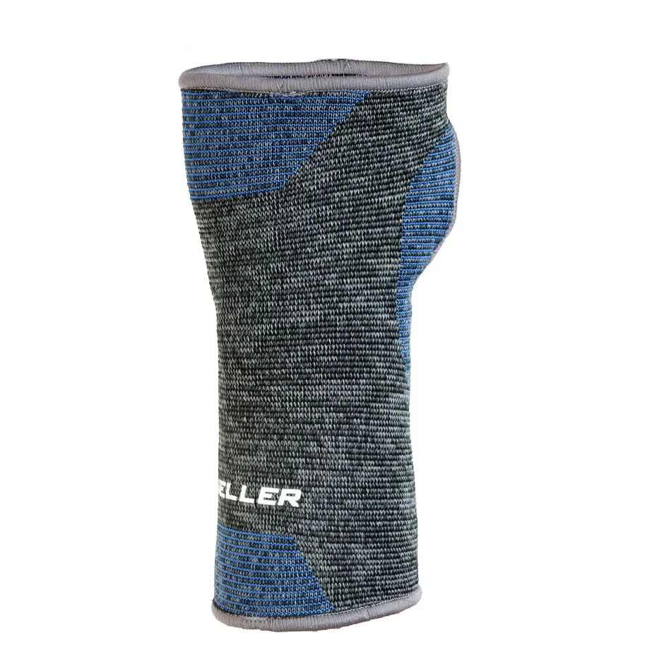 Mueller 4-Way Stretch Premium Knit Wrist Support, bandáž na zápěstí, Velikost: L/XL Velikost: L/XL