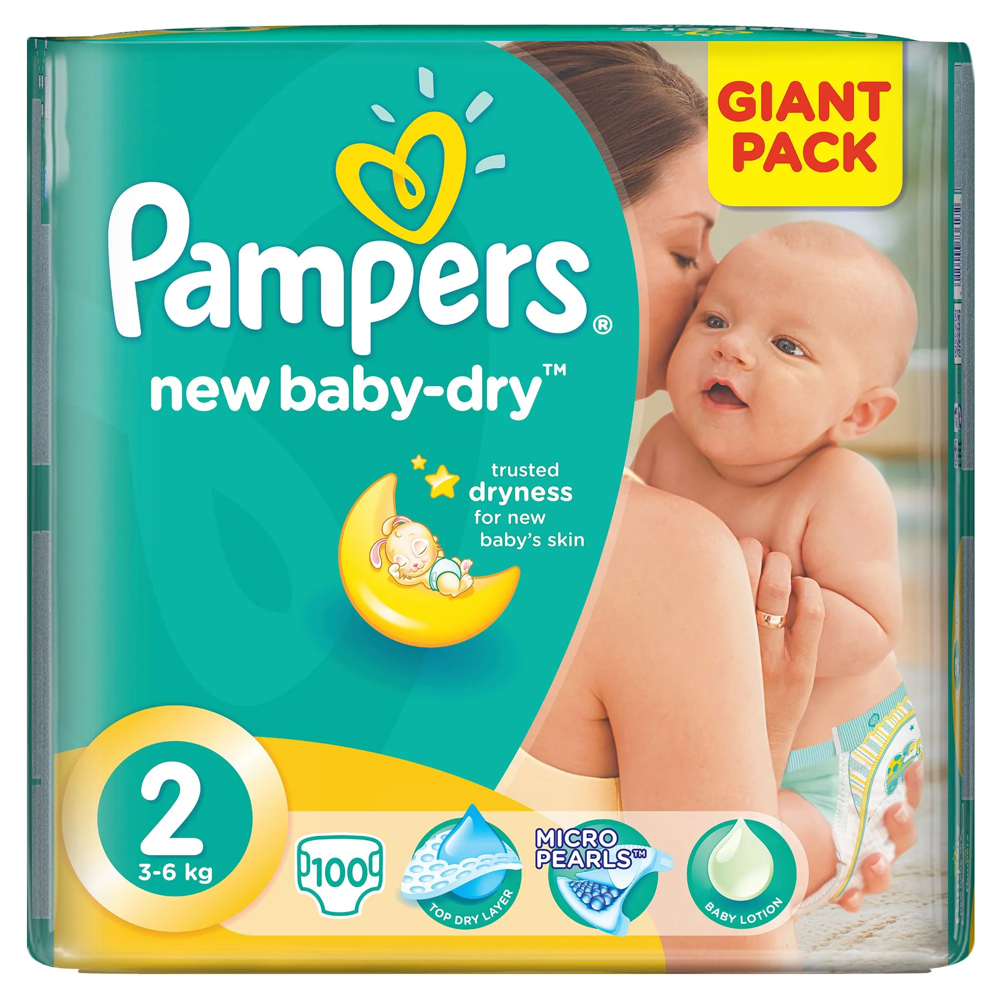 Pampers New Baby-Dry dětské pleny velikost 2 Mini 100 ks
