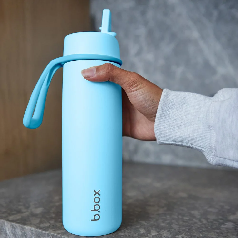 B.BOX Nerezová termolahev s brčkem 690 ml - lagoon