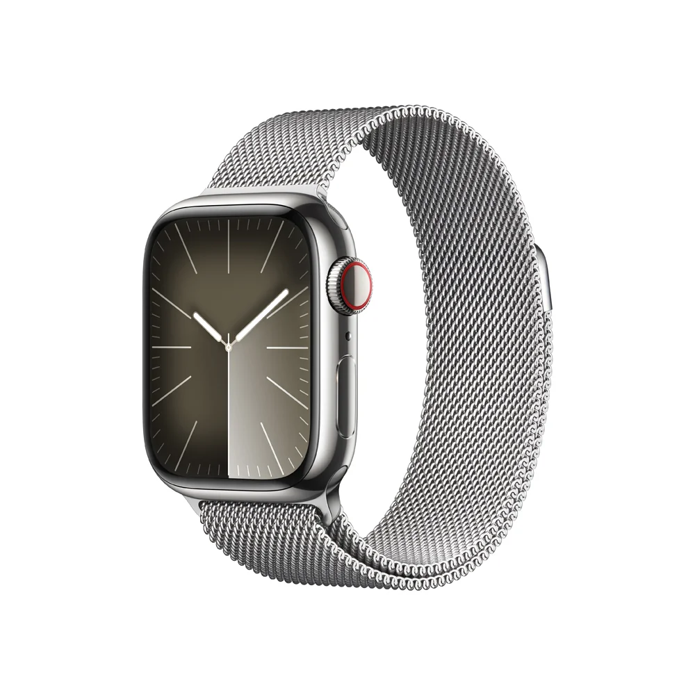 Apple Watch S9 Cellular 41 mm Milanese loop smart hodinky Silver