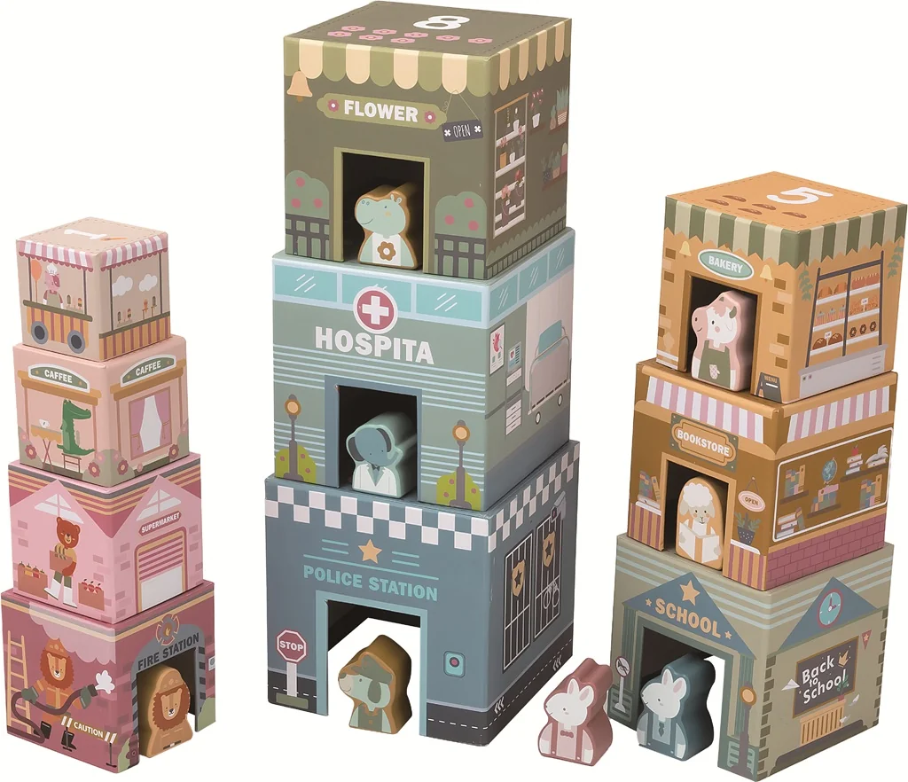 2Kids Toys Skládací věž z kostek City