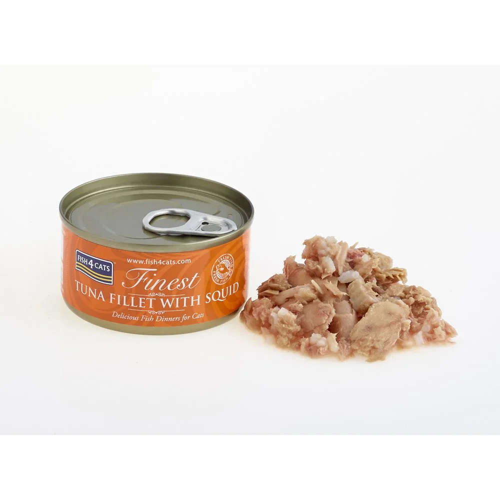 Fish4Cats Konzerva pro kočky Finest tuňák s olihní 70 g