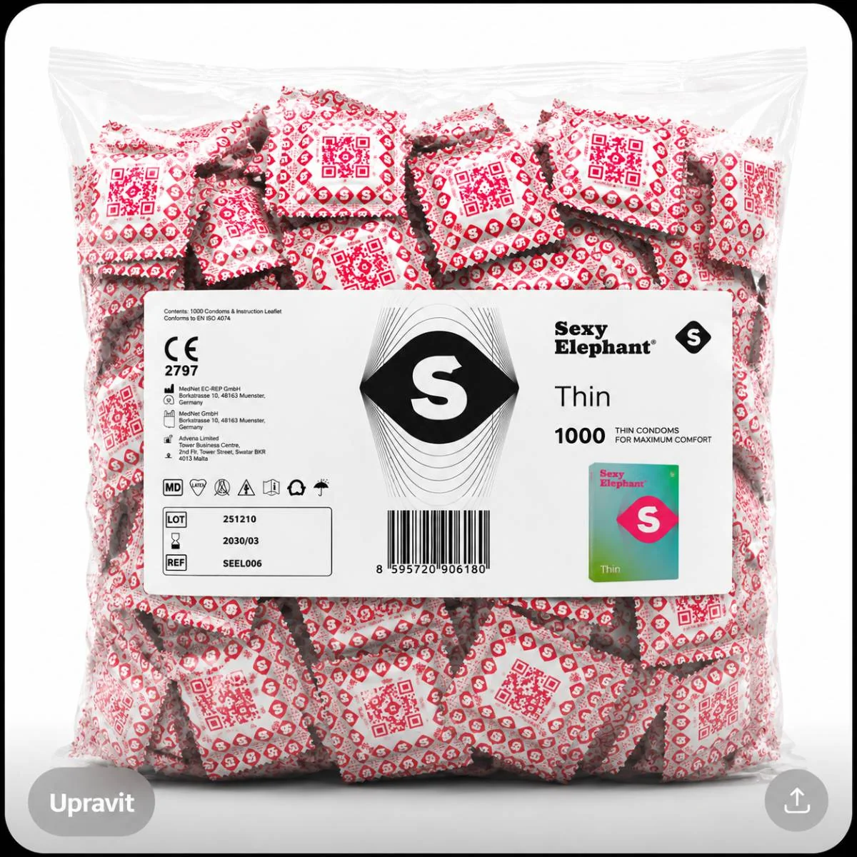 Sexy Elephant Thin – ultra tenké kondomy (1000 ks)