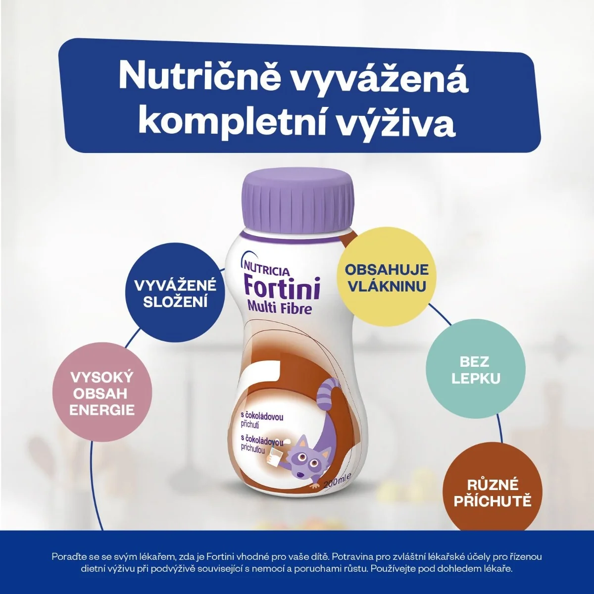 Fortini Pro děti s vlákninou Banán 200 ml