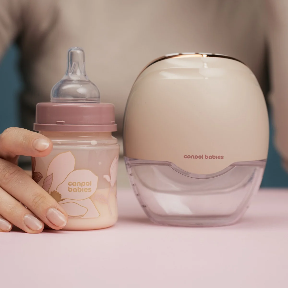 Canpol babies Bezdrátová elektrická odsávačka mateřského mléka do podprsenky Hands-Free