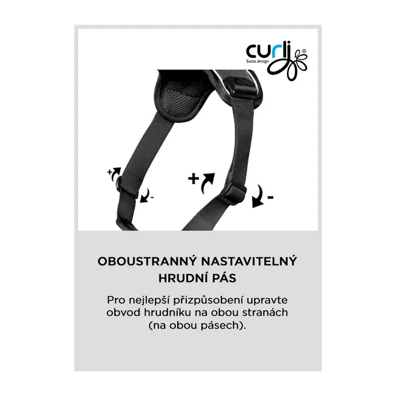 Curli Postroj pro psy s magnetem Belka Comfort Black XS, 15-20 kg