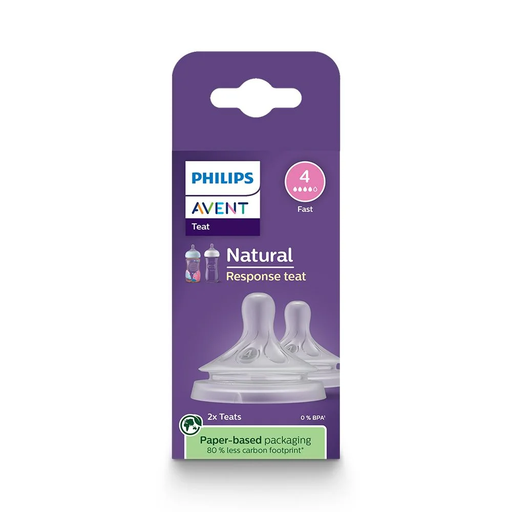 Philips Avent Natural Response 4 Savička rychlý průtok 3m+ 2 ks