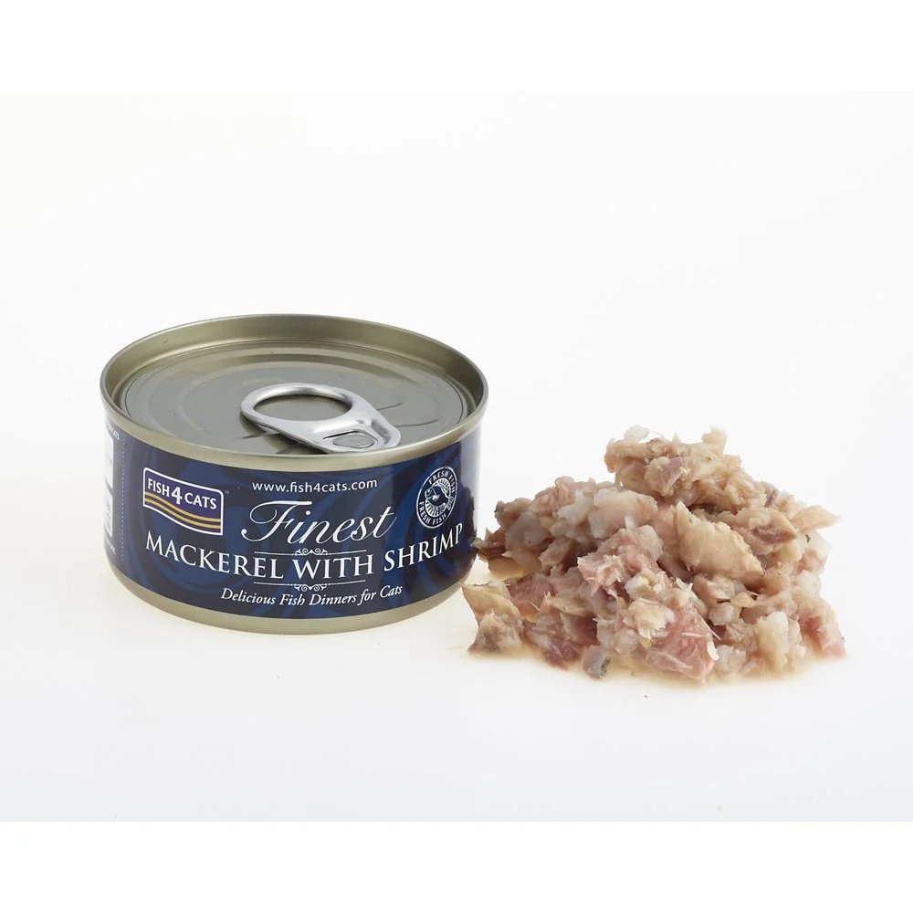 Fish4Cats Konzerva pro kočky Finest makrela s krevetami 70 g 