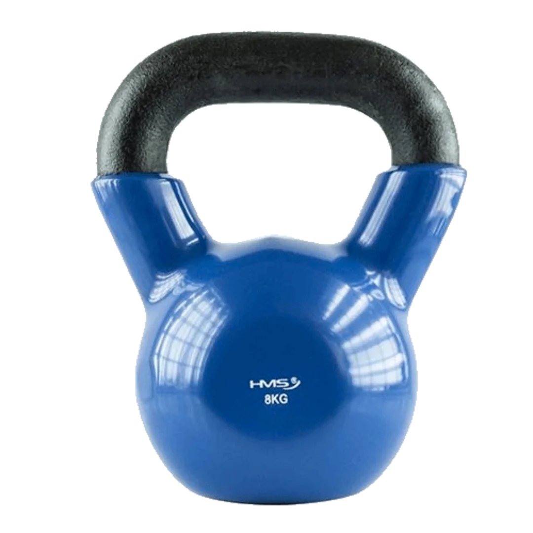 HMS Kettlebell pokrytý vinylem KN modrý - 28kg