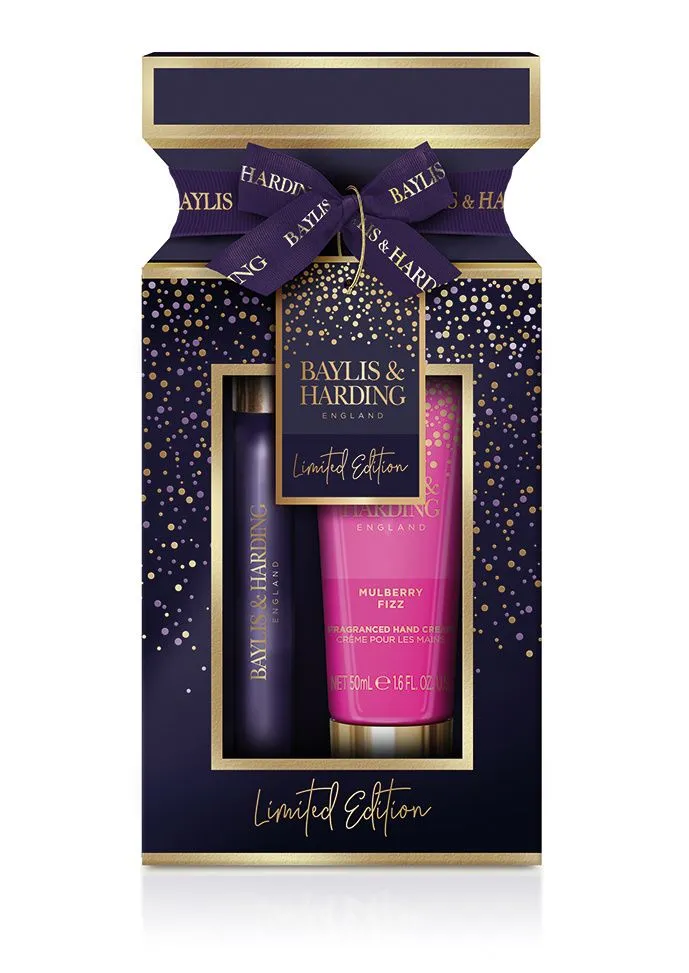 Baylis & Harding Sada péče o tělo s parfémovým roll-onem Mulberry Fizz 2 ks