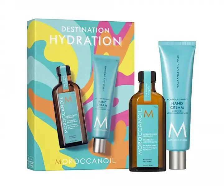 Moroccanoil Destination Hydration dárkový set na vlasy a ruce 2 ks