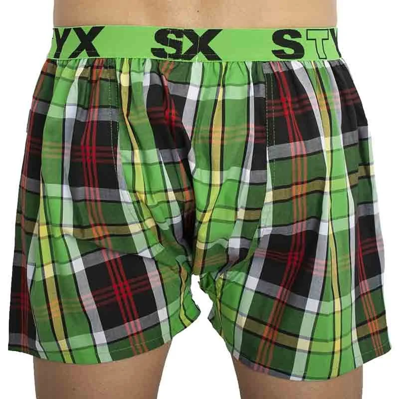 Styx Pánské trenky sportovní guma vícebarevné (B822) L