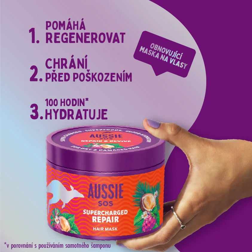 Aussie SOS Supercharged Repair maska 500 ml