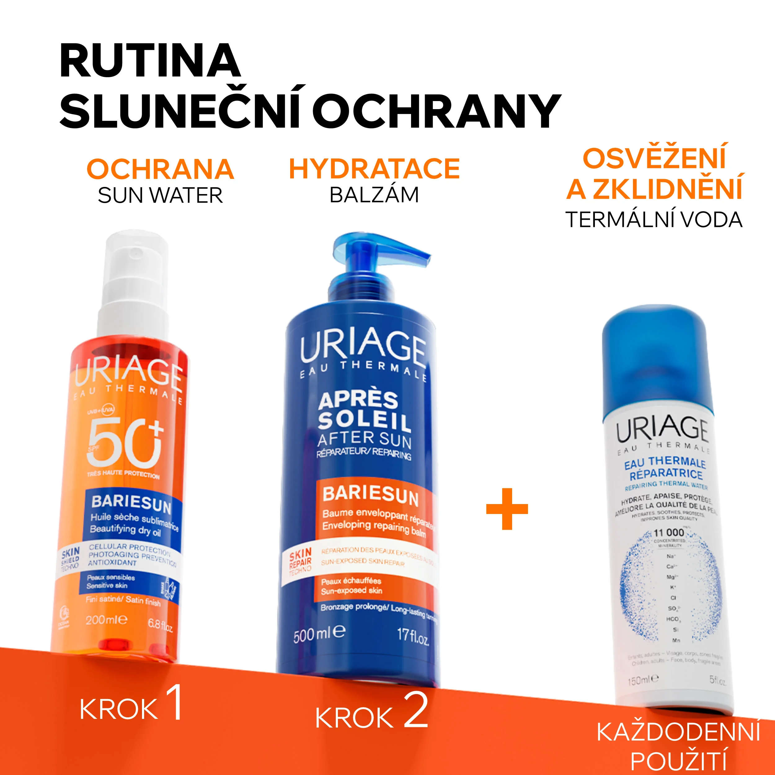 Uriage Bariésun Suchý olej na opalování SPF50+ sprej 200 ml