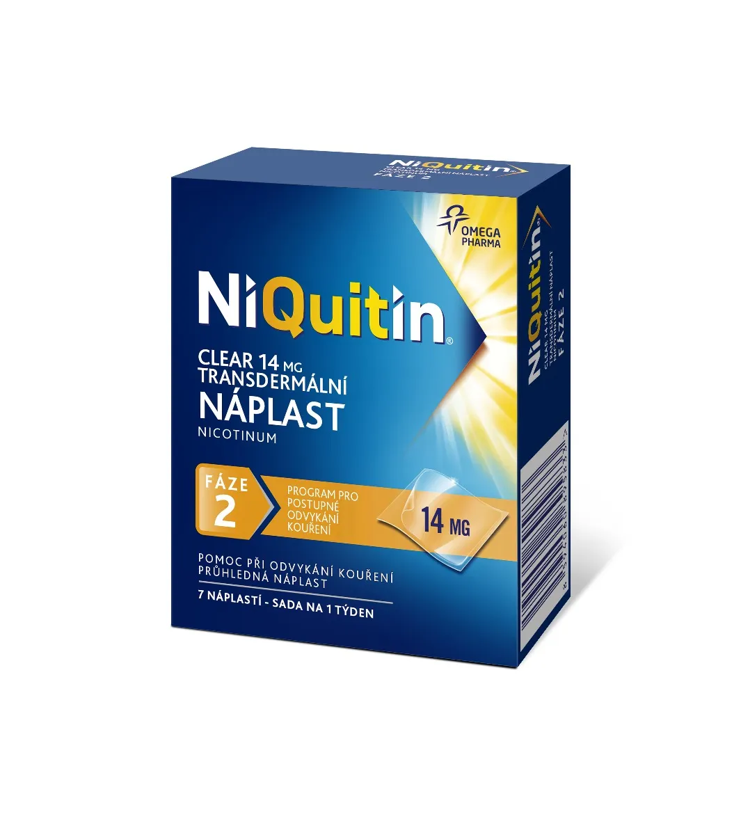 Niquitin Clear 14 mg 7 transdermálních náplastí