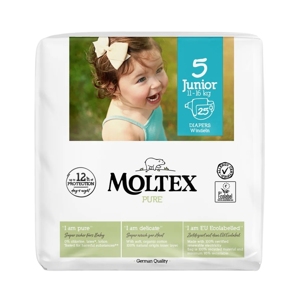 Moltex Pure Junior 11–16 kg dětské pleny 25 ks