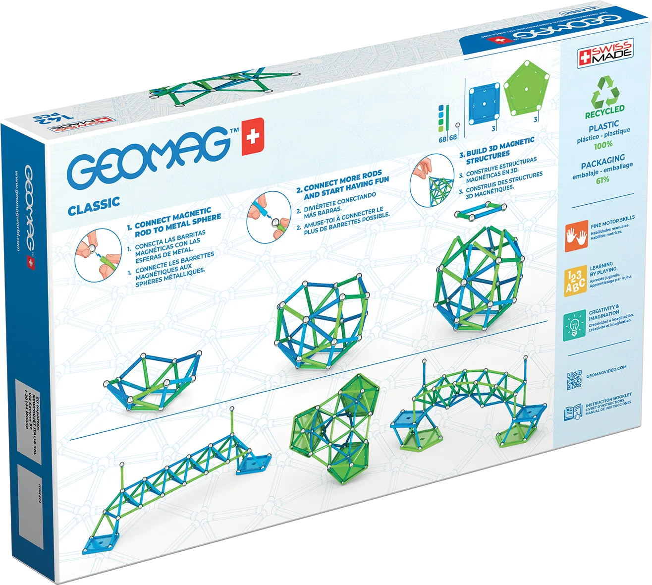 Geomag Classic magnetická stavebnice 142 dílků