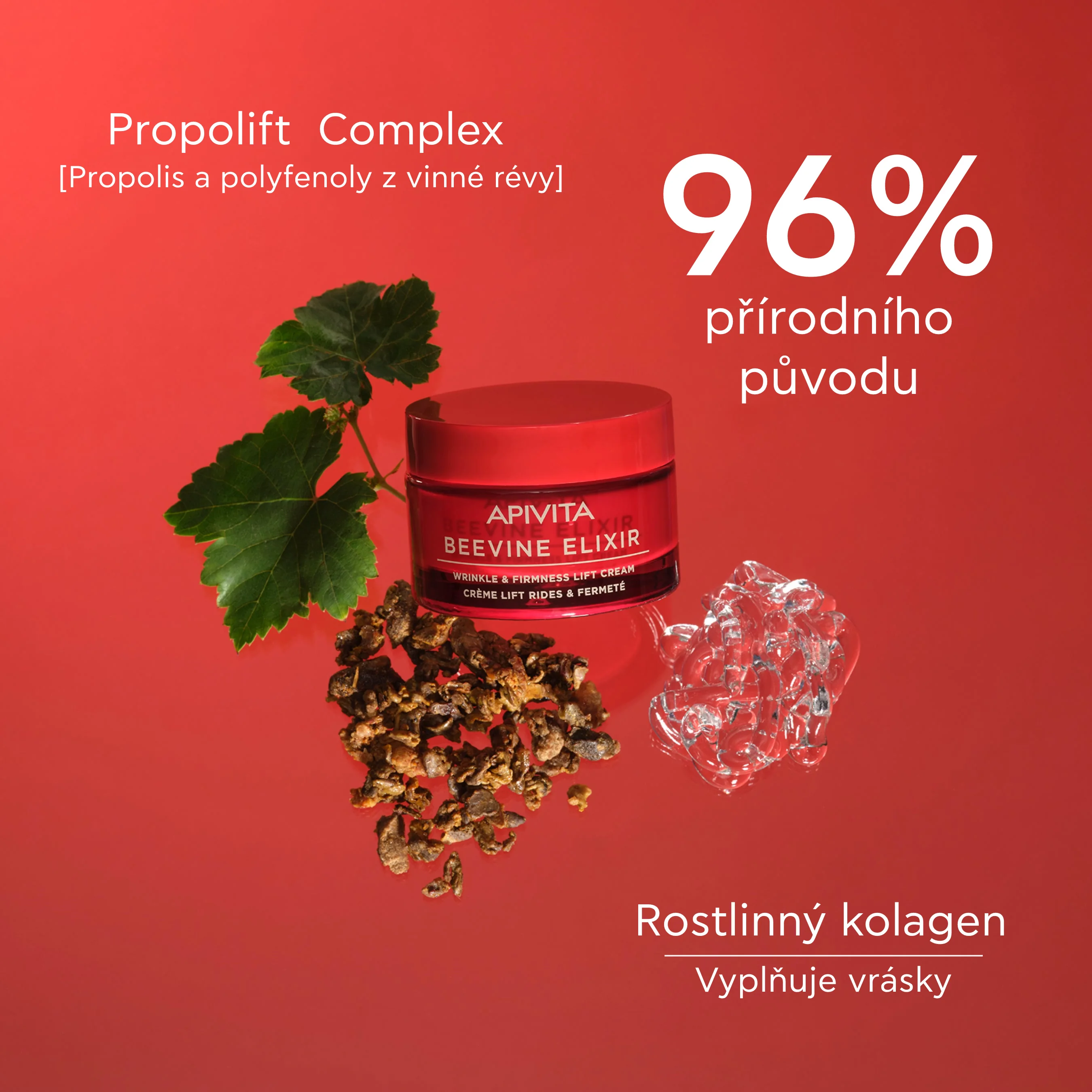 APIVITA BeeVine Elixir Lift Cream Light denní krém proti vráskám 50 ml