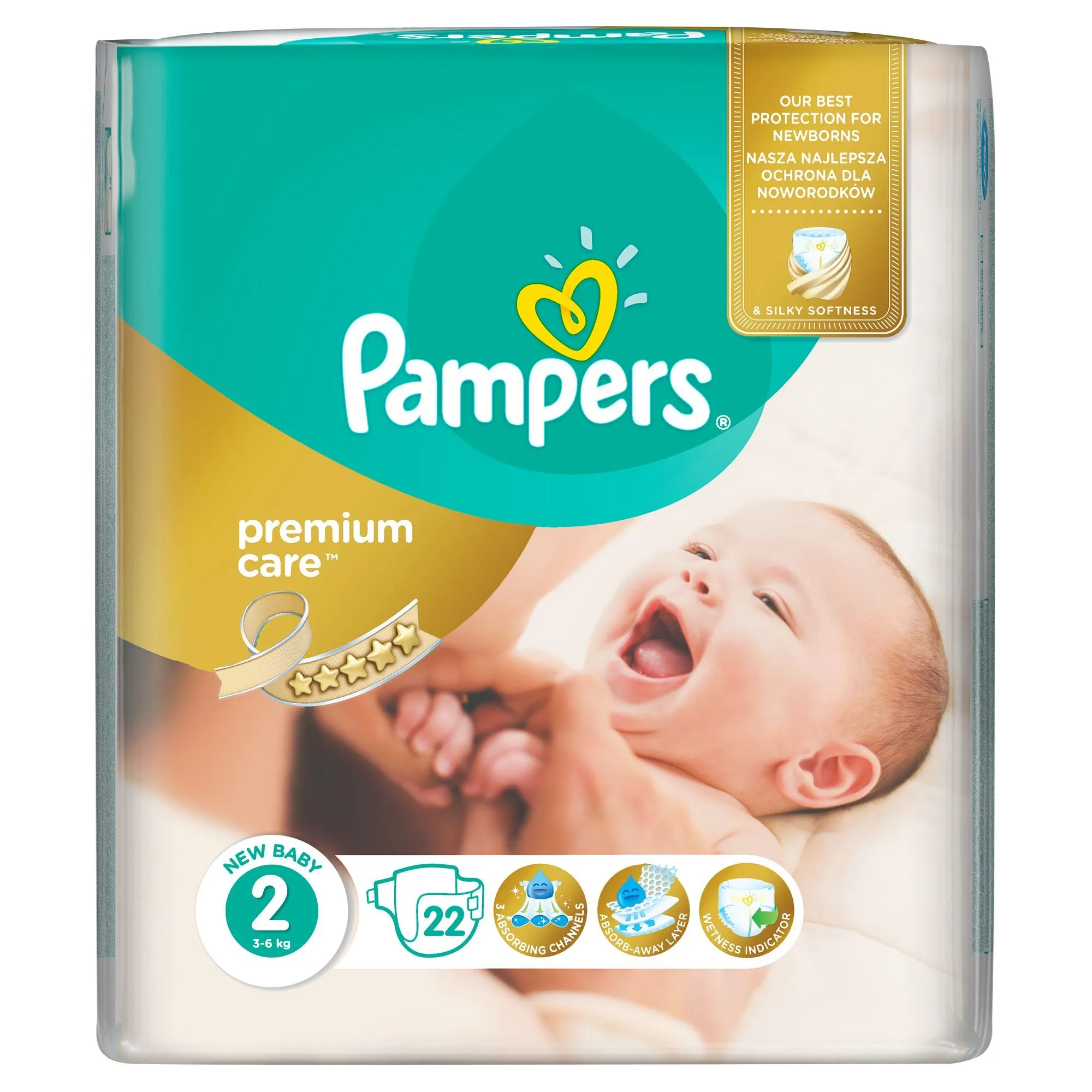 Pampers Premium Care vel. 2 dětské pleny 22 ks