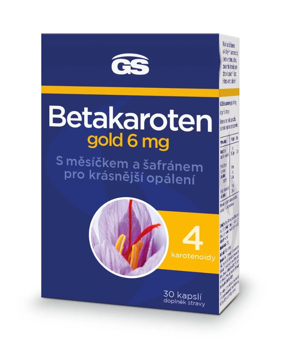 GS Betakaroten gold 6 mg 30 kapslí