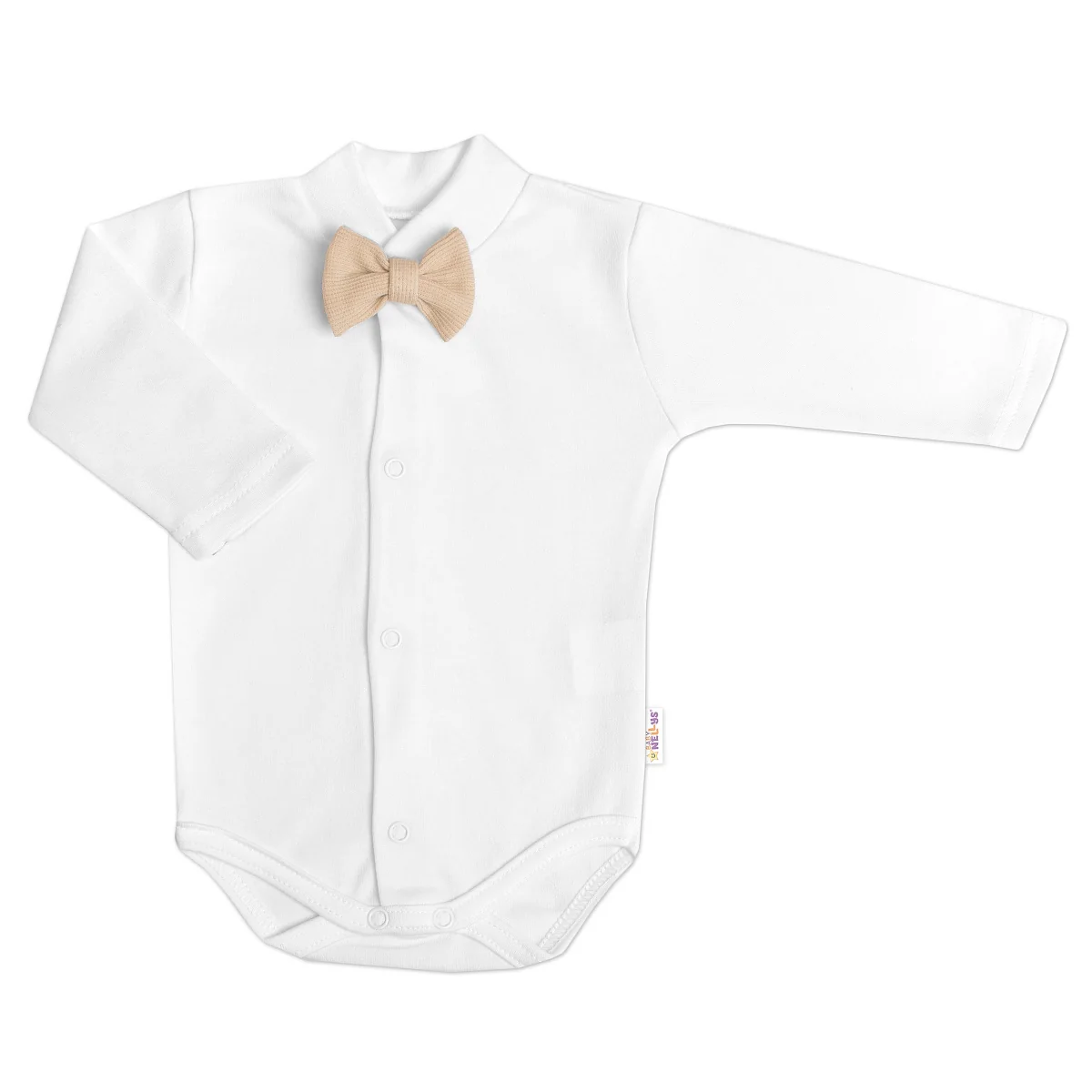 Baby Nellys 3D souprava Gentleman s dl. rukávem - béžová/bílá, vel. 68