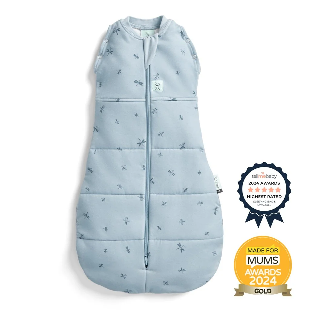 ergoPouch Zavinovačka a pytel na spaní 2v1 Cocoon Dragonflies 3-6 m, 6-8 kg, 2,5 tog