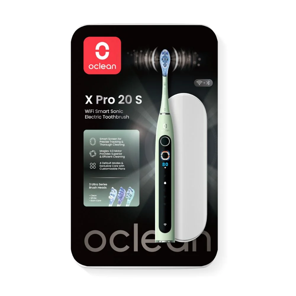 Oclean X Pro 20 set sonický kartáček zelený
