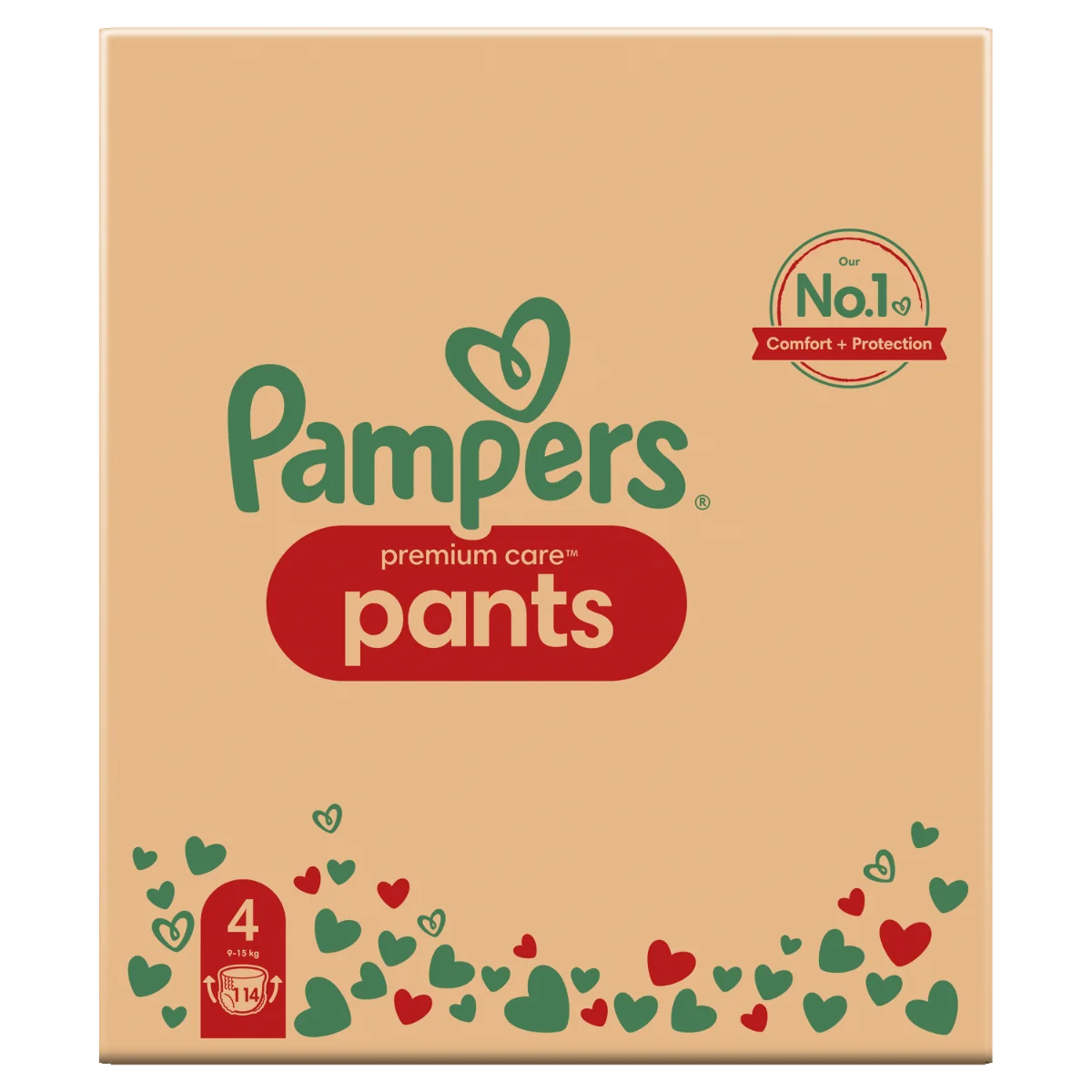 Pampers Premium Care Pants vel. 4 9–15 kg plenkové kalhotky 114 ks