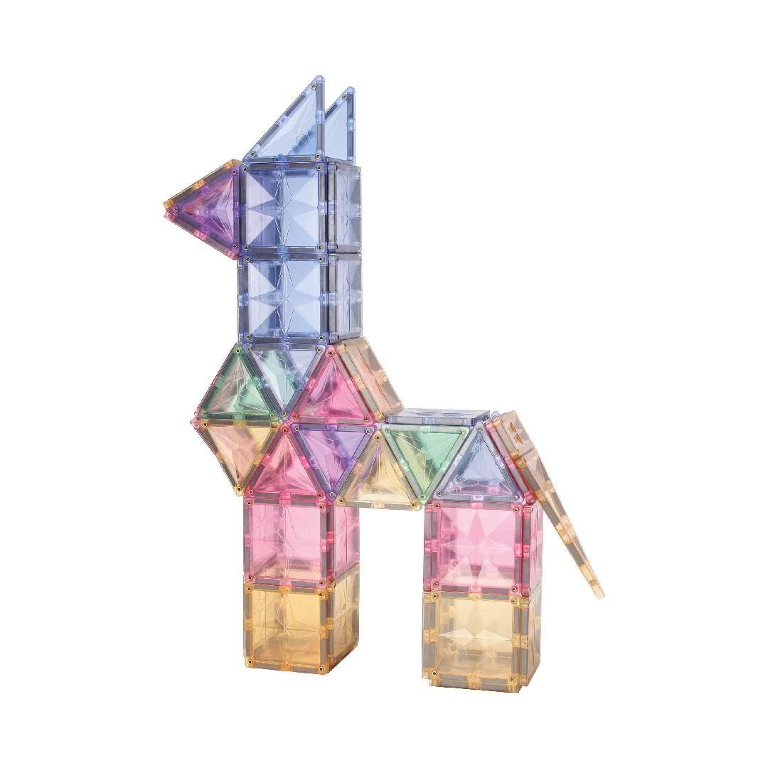 Cleverclixx Magnetická stavebnice Mega Creative Pack Pastel - 210 ks