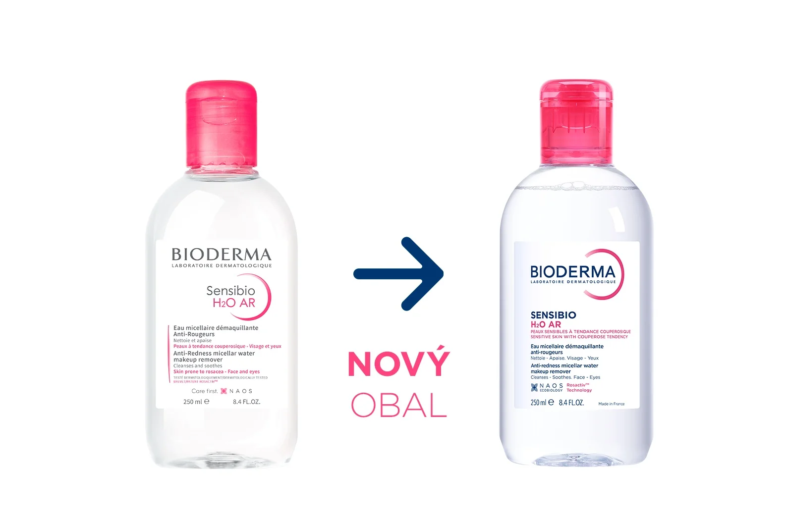 BIODERMA Sensibio H2O AR micelární voda pro citlivou pleť se začervenáním 250 ml
