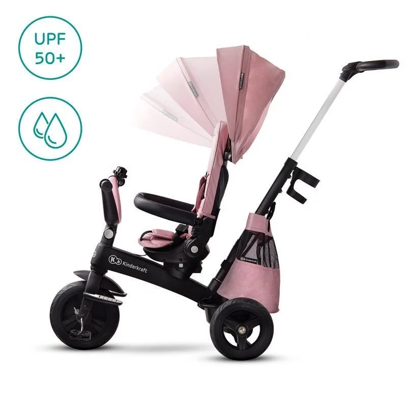Kinderkraft select Tříkolka Easytwist Mauvelous Pink, Premium