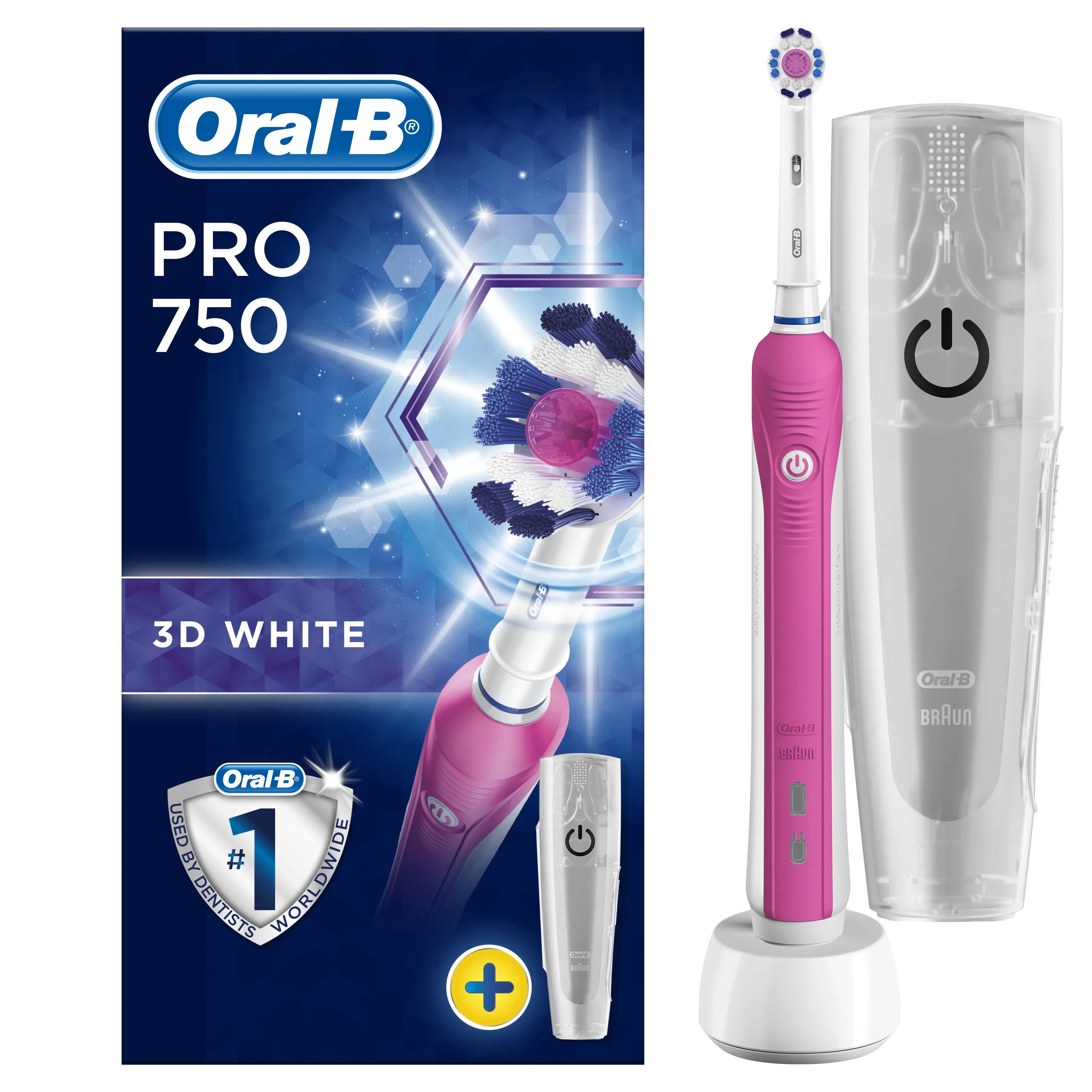 Oral-B  PRO 750 Pink 3D White elektrický zubní kartáček