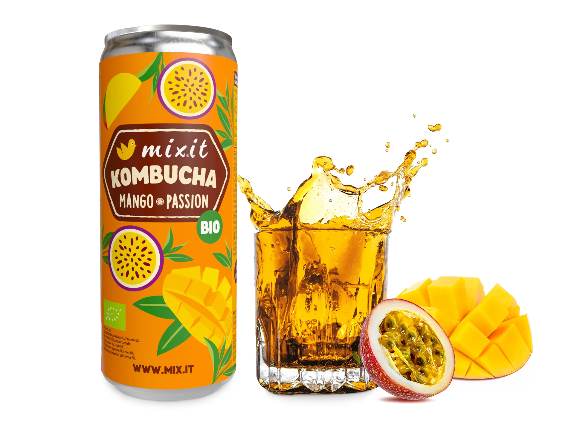Mixit BIO Kombucha Mango a passion fruit 330 ml