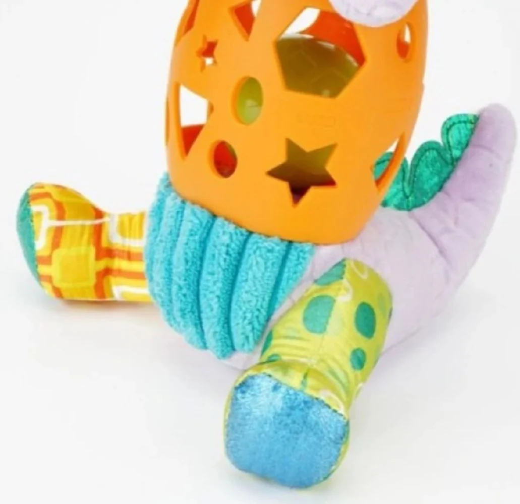 BalibaZoo Plyšová hračka s chrastítkem - Dinosaurus Bendy, lila