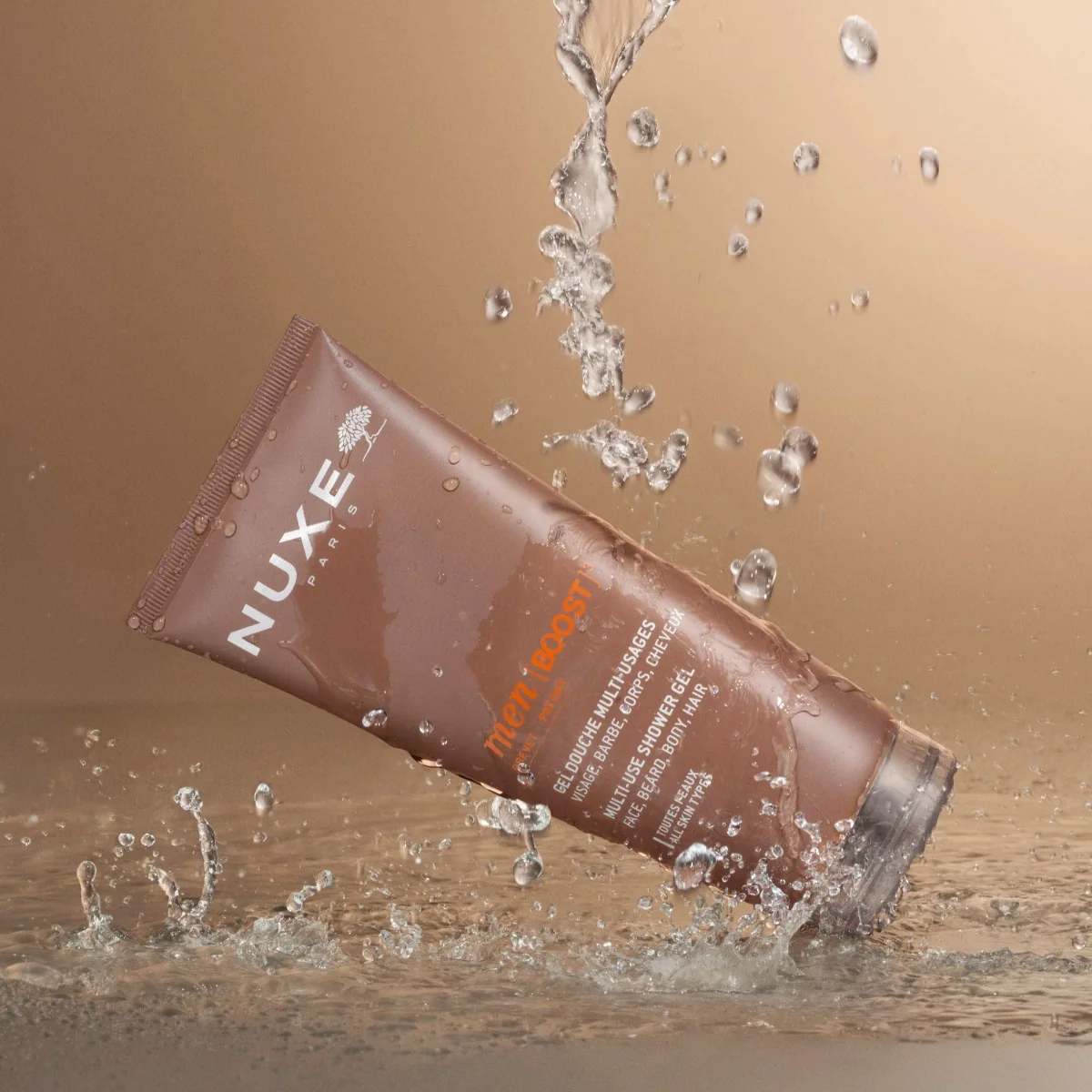 Nuxe Men [Boost]³ Multifunkční sprchový gel na tvář, vousy, tělo a vlasy 200 ml