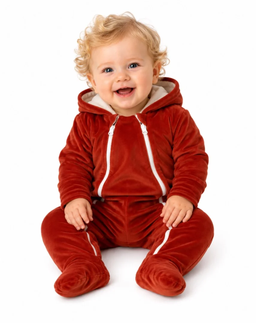 Mamatti Kojenecký overal VELVET, Baby Fox - hnědý,