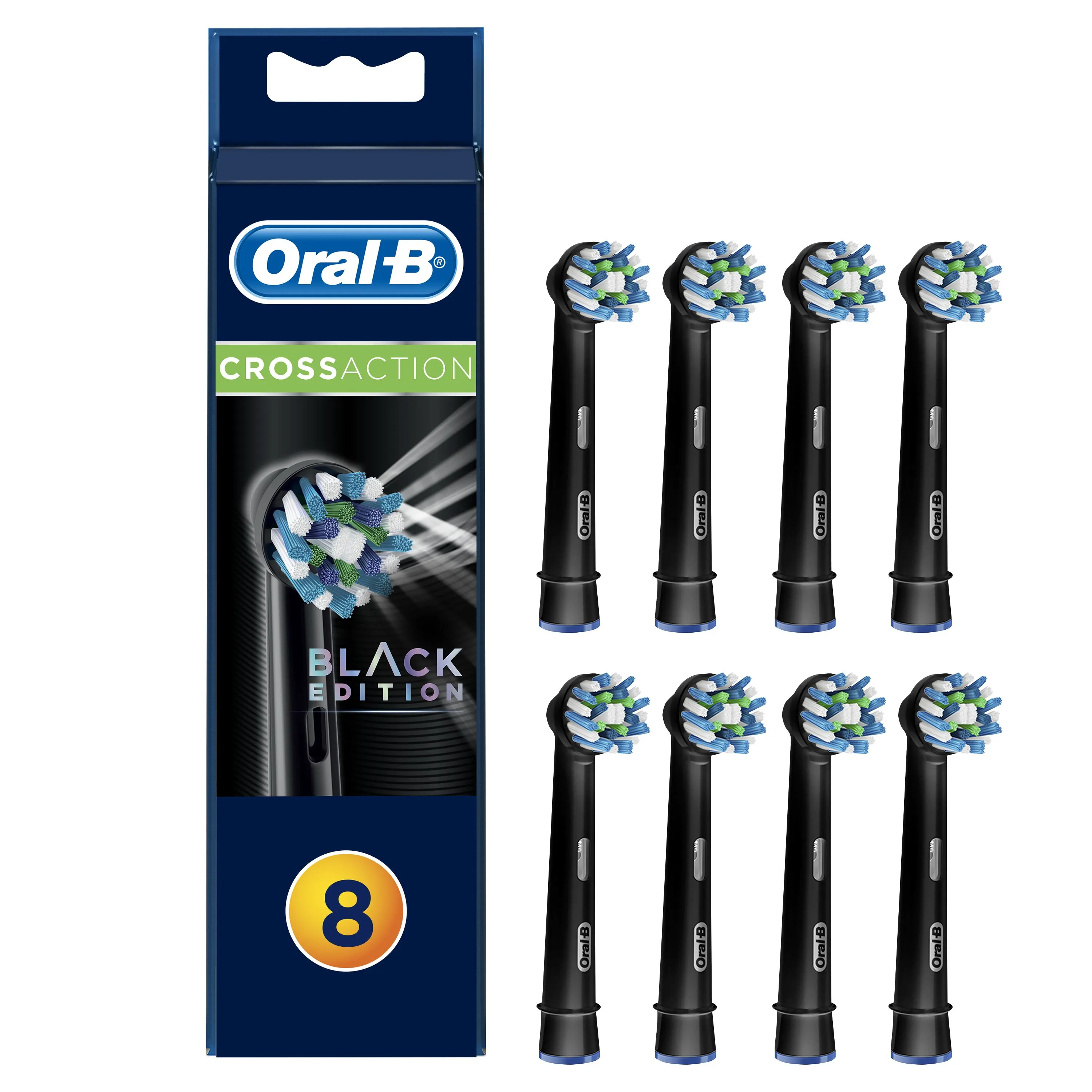 Oral-B CrossAction Black EB50-8 náhradní hlavice 8 ks