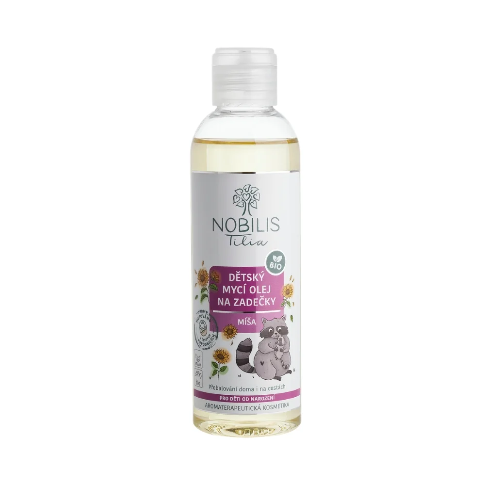Nobilis Tilia BIO Dětský mycí olej na zadečky Míša 200 ml