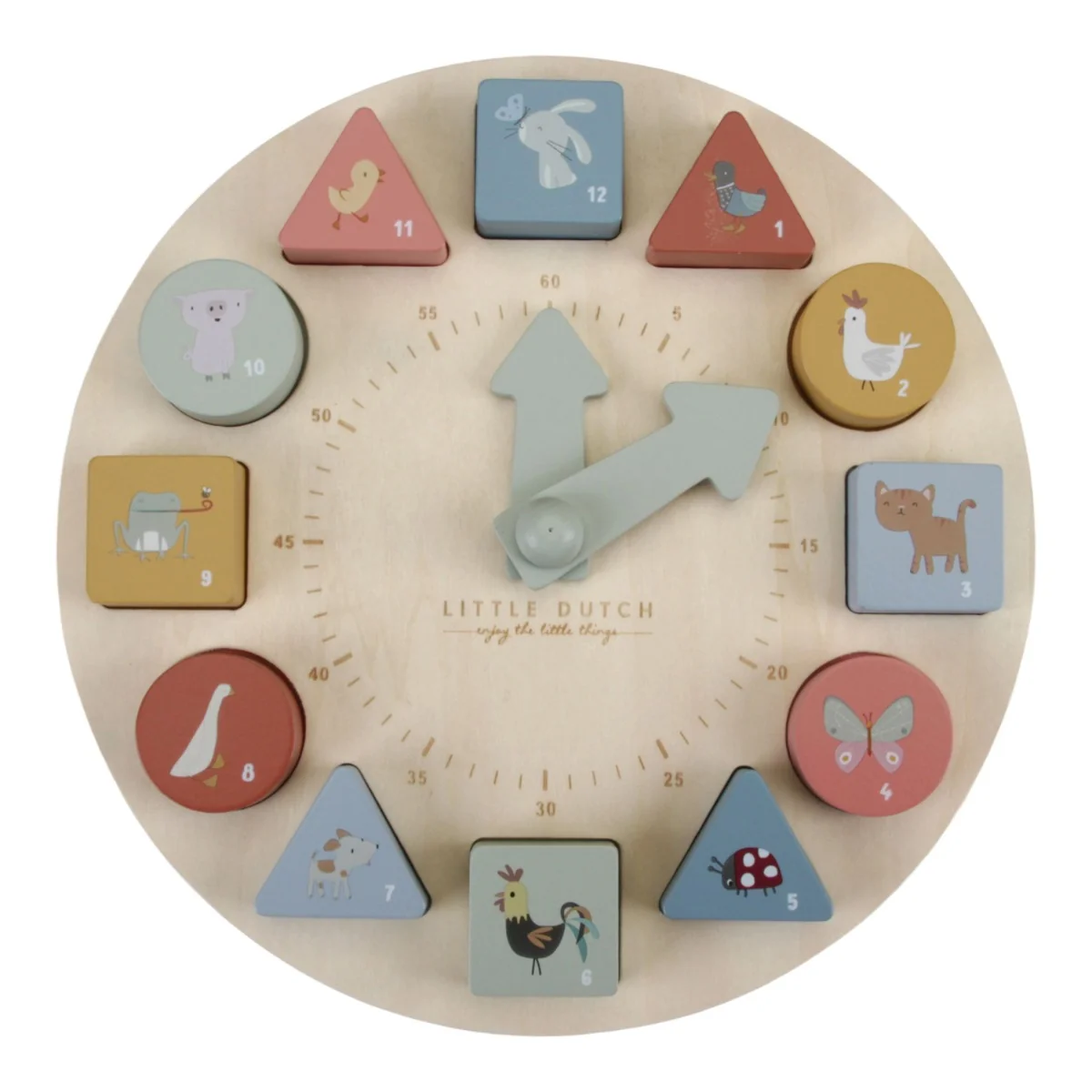 Little Dutch Hodiny s puzzle kostkami dřevěné