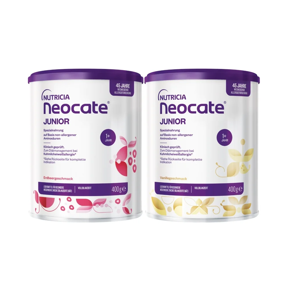NEOCATE Junior s jahodovou a vanilkovou příchutí 2x400 g