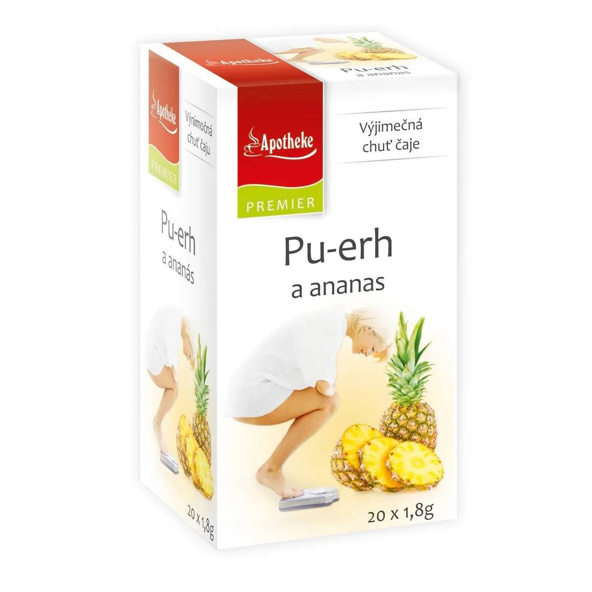 Apotheke Pu-erh a ananas čaj nálevové sáčky 20x1,8 g