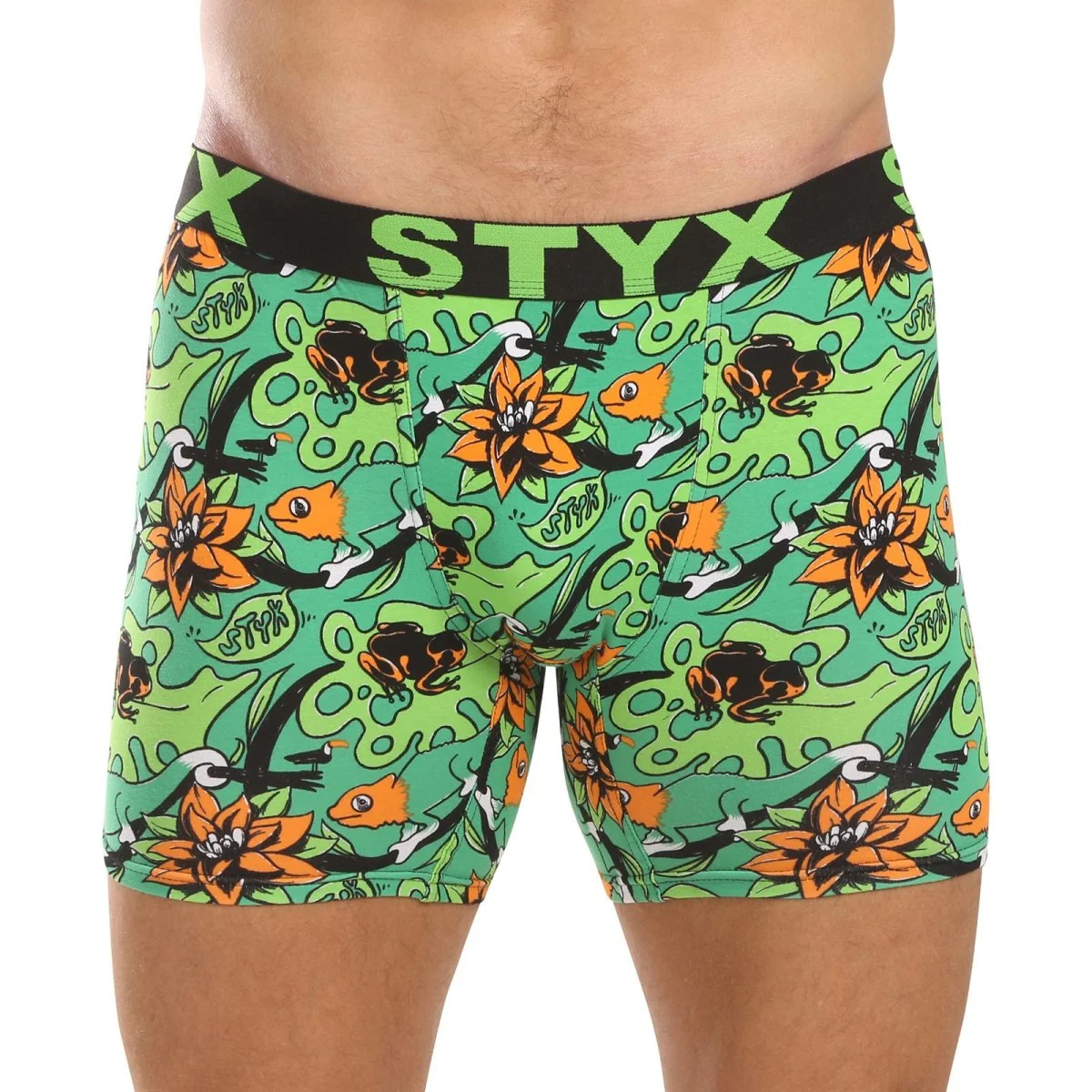 Styx 3PACK pánské boxerky long art sportovní guma vícebarevné (3UN15780) XXL